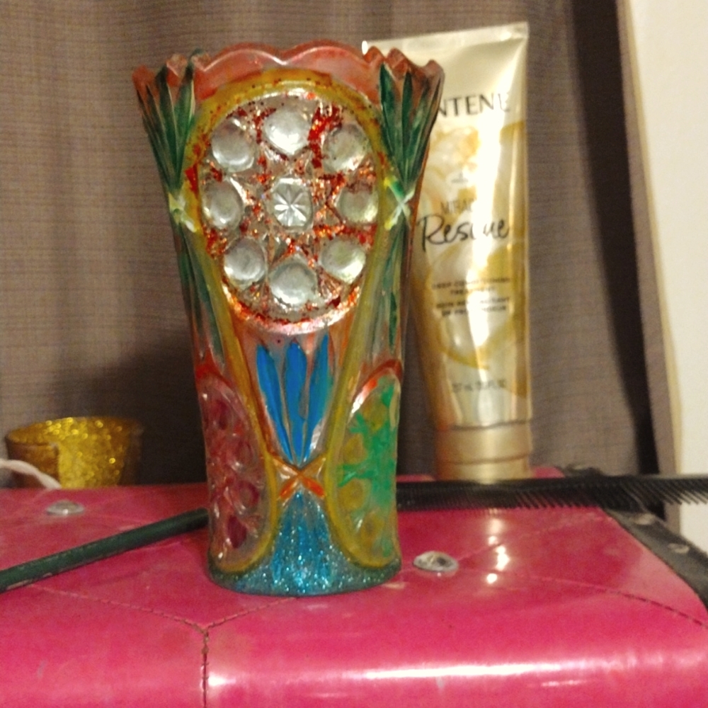 Hand painted vase